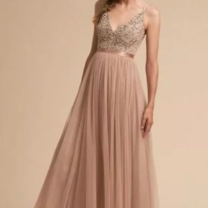 BHLDN Avery Blush bridesmaid dress